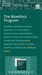 Mobile Screenshot of bioethics.uniongraduatecollege.edu