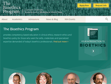 Tablet Screenshot of bioethics.uniongraduatecollege.edu